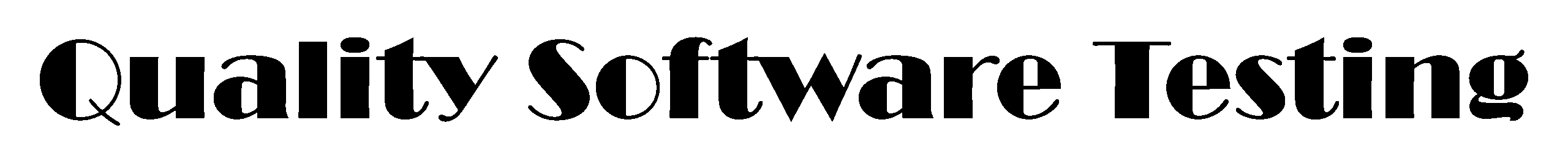 Quality Software Testing